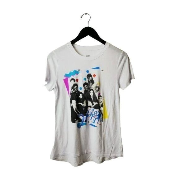 Saved by the Bell Tops - Saved By The Bell T Shirt Graphic Tee Top Short Sleeve Polyester Blend Solid S